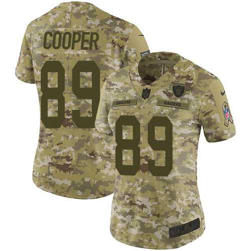 Women's Nike Oakland Raiders #89 Amari Cooper Camo Stitched NFL Limited 2018 Salute to Service Jersey