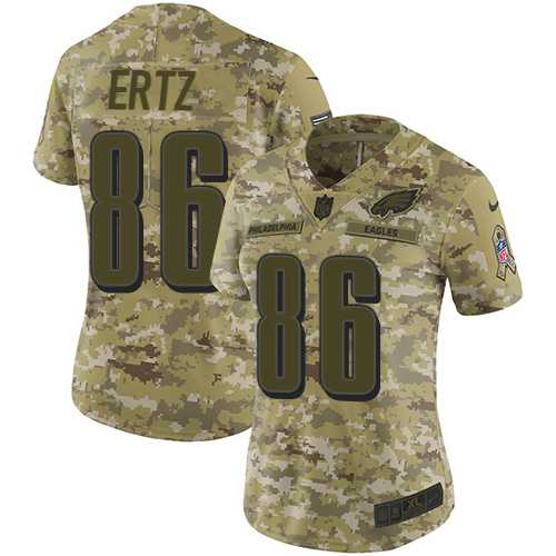Women's Nike Philadelphia Eagles #86 Zach Ertz Camo Stitched NFL Limited 2018 Salute to Service Jersey