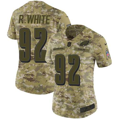 Women's Nike Philadelphia Eagles #92 Reggie White Camo Stitched NFL Limited 2018 Salute to Service Jersey