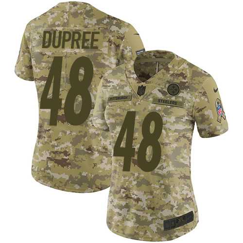 Women's Nike Pittsburgh Steelers #48 Bud Dupree Camo Stitched NFL Limited 2018 Salute to Service Jersey