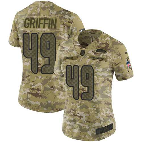 Women's Nike Seattle Seahawks #49 Shaquem Griffin Camo Stitched NFL Limited 2018 Salute to Service Jersey