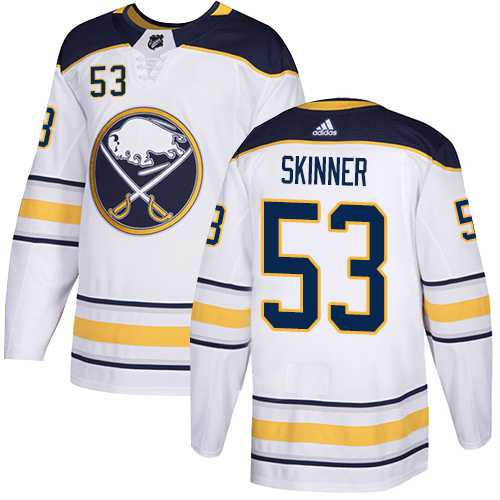 Youth Adidas Buffalo Sabres #53 Jeff Skinner White Road Authentic Stitched NHL Jersey