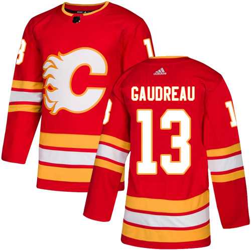 Youth Adidas Calgary Flames #13 Johnny Gaudreau Red Alternate Authentic Stitched NHL Jersey
