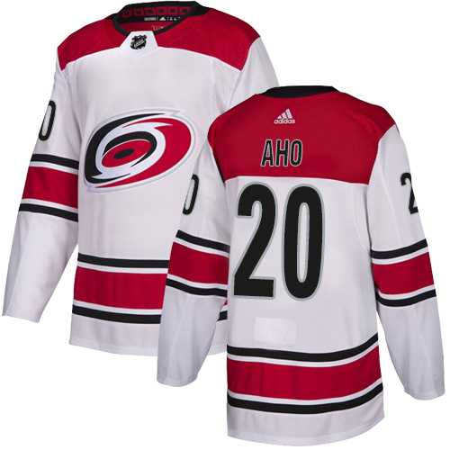 Youth Adidas Carolina Hurricanes #20 Sebastian Aho White Road Authentic Stitched NHL Jersey