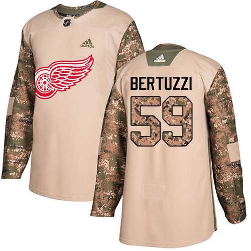 Youth Adidas Detroit Red Wings #59 Tyler Bertuzzi Camo Authentic 2017 Veterans Day Stitched NHL Jersey