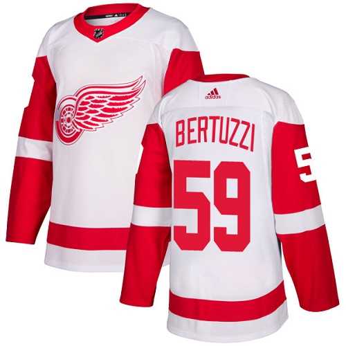 Youth Adidas Detroit Red Wings #59 Tyler Bertuzzi White Road Authentic Stitched NHL Jersey