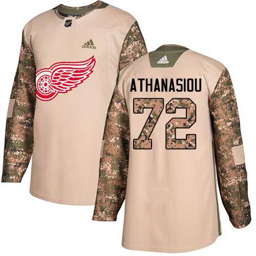 Youth Adidas Detroit Red Wings #72 Andreas Athanasiou Camo Authentic 2017 Veterans Day Stitched NHL Jersey
