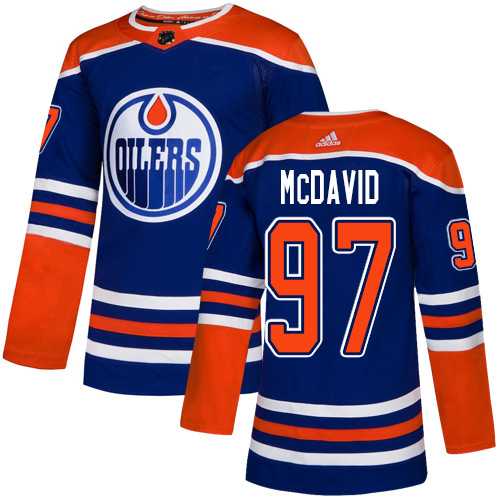 Youth Adidas Edmonton Oilers #97 Connor McDavid Royal Alternate Authentic Stitched NHL Jersey