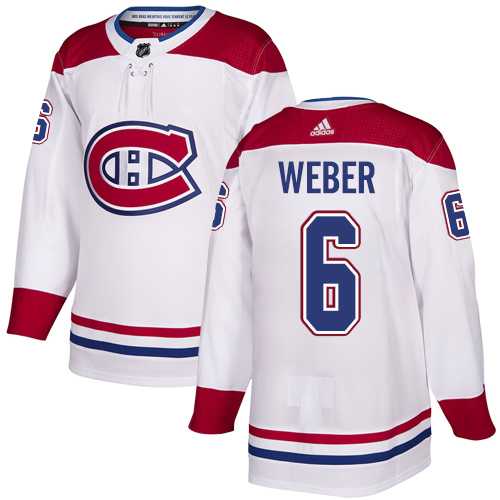 Youth Adidas Montreal Canadiens #6 Shea Weber White Authentic Stitched NHL Jersey
