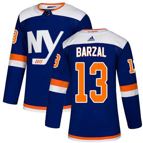 Youth Adidas New York Islanders #13 Mathew Barzal Blue Alternate Authentic Stitched NHL Jersey