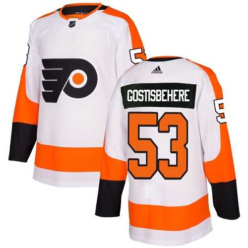 Youth Adidas Philadelphia Flyers #53 Shayne Gostisbehere White Road Authentic Stitched NHL Jersey