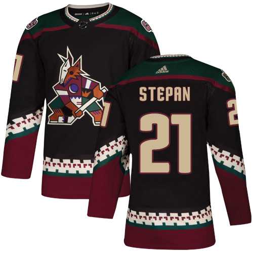 Youth Adidas Phoenix Coyotes #21 Derek Stepan Black Alternate Authentic Stitched NHL Jersey