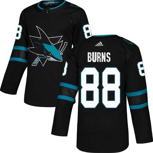 Youth Adidas San Jose Sharks #88 Brent Burns Black Alternate Authentic Stitched NHL Jersey