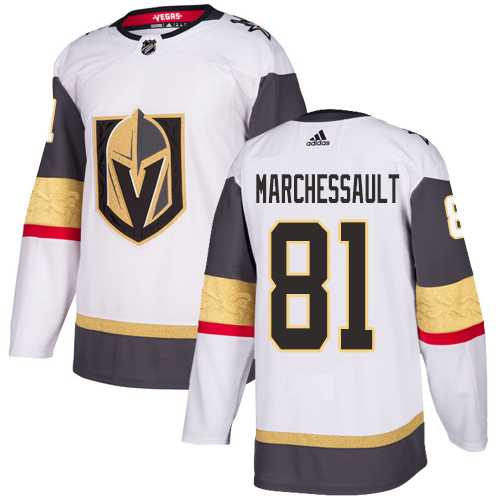 Youth Adidas Vegas Golden Knights #81 Jonathan Marchessault White Road Authentic Stitched NHL Jersey