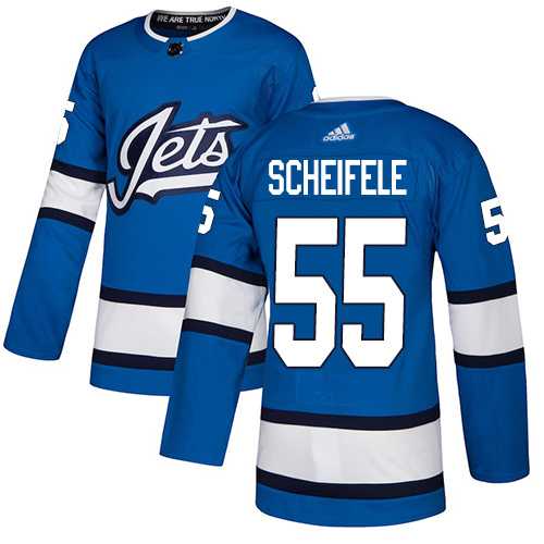 Youth Adidas Winnipeg Jets #55 Mark Scheifele Blue Alternate Authentic Stitched NHL Jersey