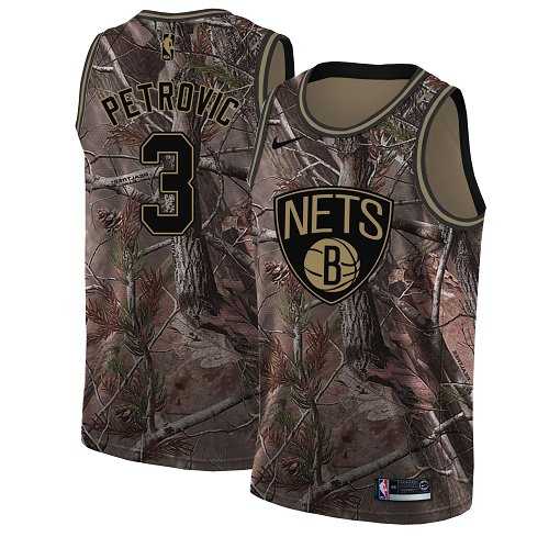Youth Nike Brooklyn Nets #3 Drazen Petrovic Camo NBA Swingman Realtree Collection Jersey