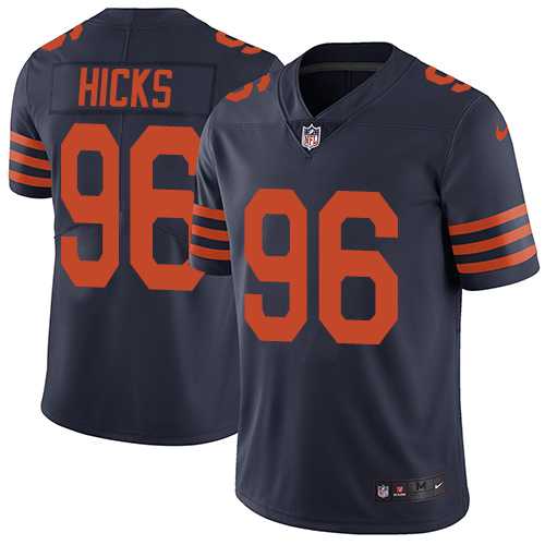 Youth Nike Chicago Bears #96 Akiem Hicks Navy Blue Alternate Stitched NFL Vapor Untouchable Limited Jersey