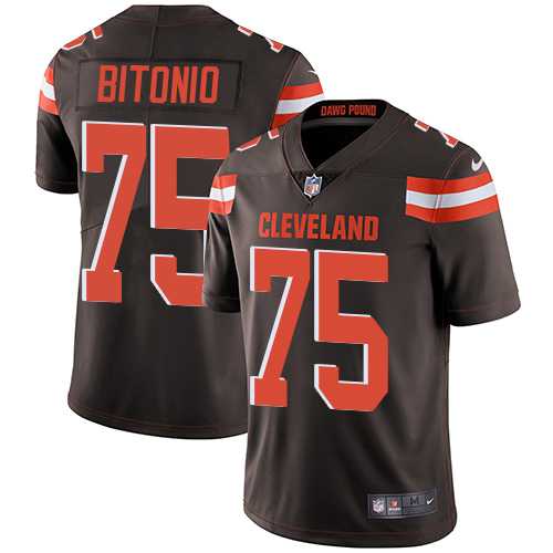 Youth Nike Cleveland Browns #75 Joel Bitonio Brown Team Color Stitched NFL Vapor Untouchable Limited Jersey