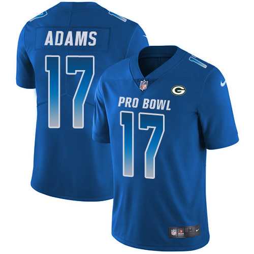 Youth Nike Green Bay Packers #17 Davante Adams Royal Stitched NFL Limited NFC 2019 Pro Bowl Jersey