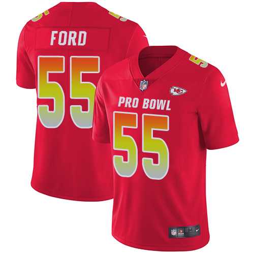 Youth Nike Kansas City Chiefs #55 Dee Ford Red Stitched NFL Limited AFC 2019 Pro Bowl Jersey