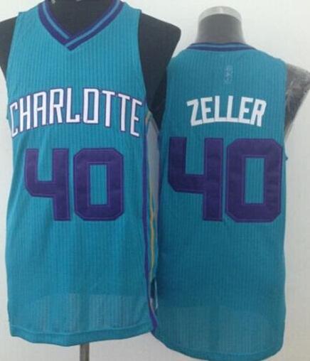 Charlotte Hornets 40 Cody Zeller Green Revolution 30 NBA Jersey