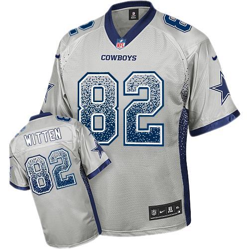 Youth Nike Dallas Cowboys #82 Jason Witten Grey Stitched Drift Fashion Elite NFL Jersey