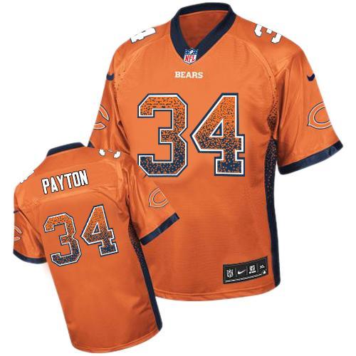 Youth Nike Chicago Bears #34 Walter Payton Orange Stitched Drift Fashion Elite NFL Jersey