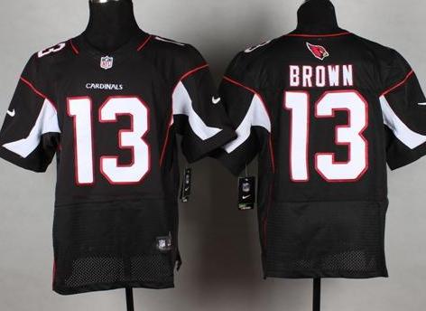 Nike Arizona Cardinals #13 Jaron Brown Black Stitched NFL Elite Jersey