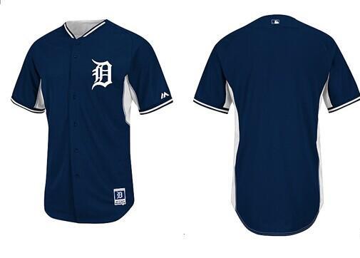 Detroit Tigers Blank Blue Authentic 2014 Cool Base BP MLB Jersey