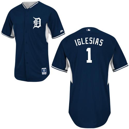 Detroit Tigers #1 Jose Iglesias Blue Authentic 2014 Cool Base BP MLB Jersey