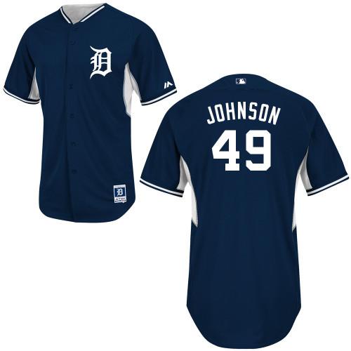 Detroit Tigers #49 Jim Johnson Blue Authentic 2014 Cool Base BP MLB Jersey