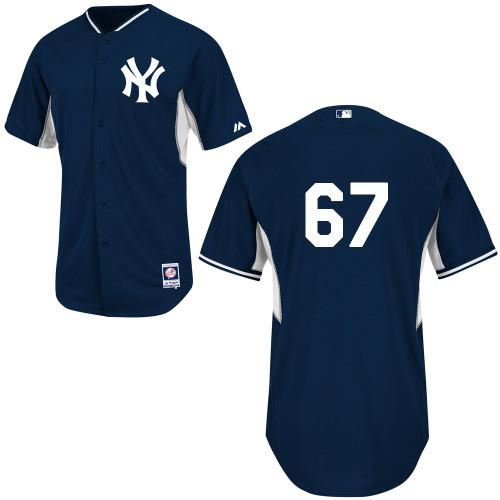 New York Yankees #67 Jose Pirela Blue Authentic 2014 Cool Base BP MLB Jersey