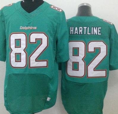 Nike Miami Dolphins 82 Brian Hartline Green Elite NFL Jerseys