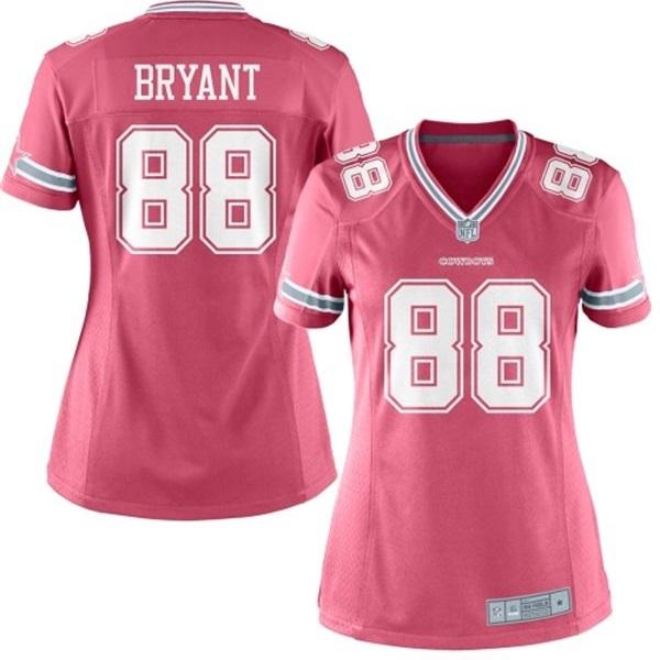 Women Nike Dallas Cowboys 88 Dez Bryant Pink NFL Jerseys
