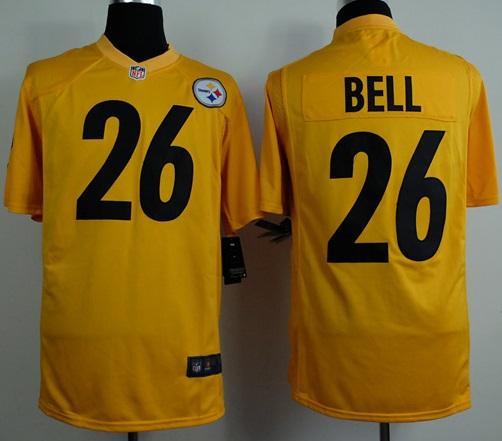 Nike Pittsburgh Steelers 26 Le'Veon Bell Yellow Game NFL Jerseys