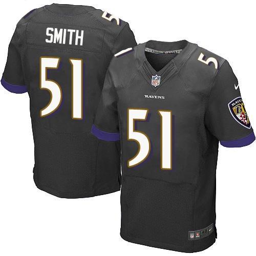 Nike Baltimore Ravens 51 Daryl Smith Black Elite NFL Jerseys