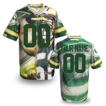 Green Bay Packers Customized Fanatical Version NFL Jerseys-0013