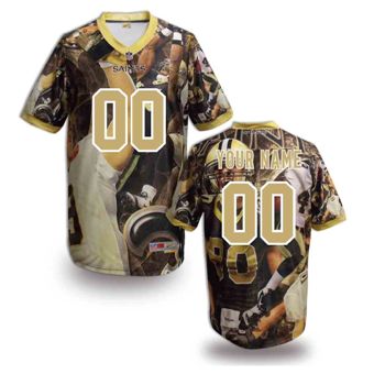 New Orleans Saints Customized Fanatical Version NFL Jerseys-006
