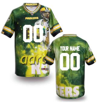 Green Bay Packers Customized Fanatical Version NFL Jerseys-008