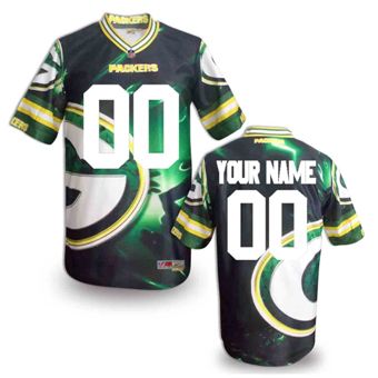 Green Bay Packers Customized Fanatical Version NFL Jerseys-0012