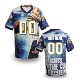 San Diego Chargers Customized Fanatical Version NFL Jerseys-004