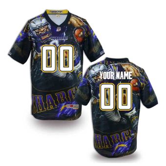 San Diego Chargers Customized Fanatical Version NFL Jerseys-002