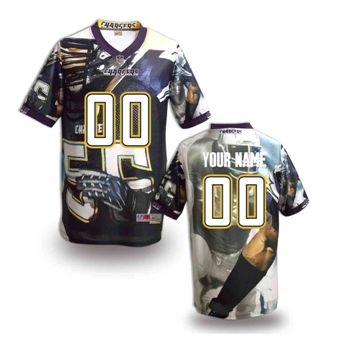 San Diego Chargers Customized Fanatical Version NFL Jerseys-003