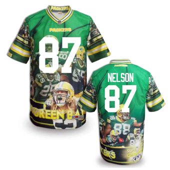 Nike Green Bay Packers 87 Jordy Nelson Fanatical Version NFL Jerseys (8)