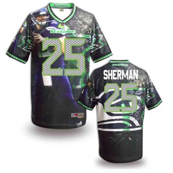 Nike Seattle Seahawks 25 Richard Sherman Fanatical Version NFL Jerseys (4)