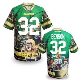 Nike Green Bay Packers #32 Cedric Benson Fanatical Version NFL Jerseys (8)