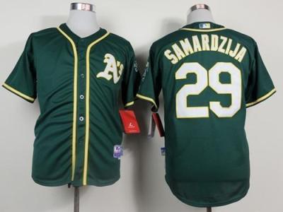 Oakland Athletics #29 Jeff Samardzija Green Cool Base Stitched Baseball Jersey