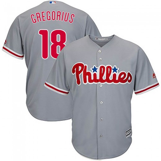 Phillies #18 Didi Gregorius Grey New Cool Base Stitched MLB Jersey