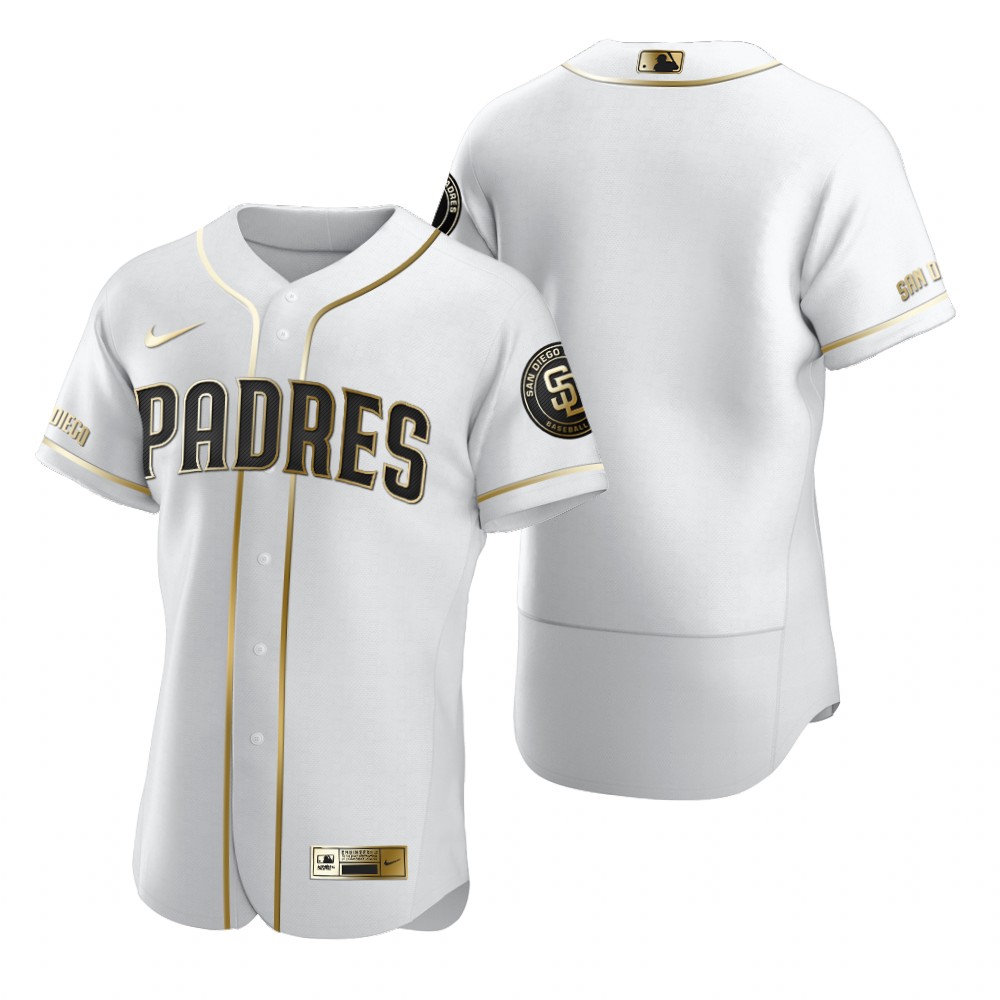 San Diego Padres Blank White Nike Men's Authentic Golden Edition MLB Jersey