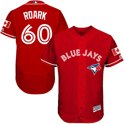 Blue Jays #60 Tanner Roark Red Flexbase Authentic Collection Canada Day Stitched MLB Jersey